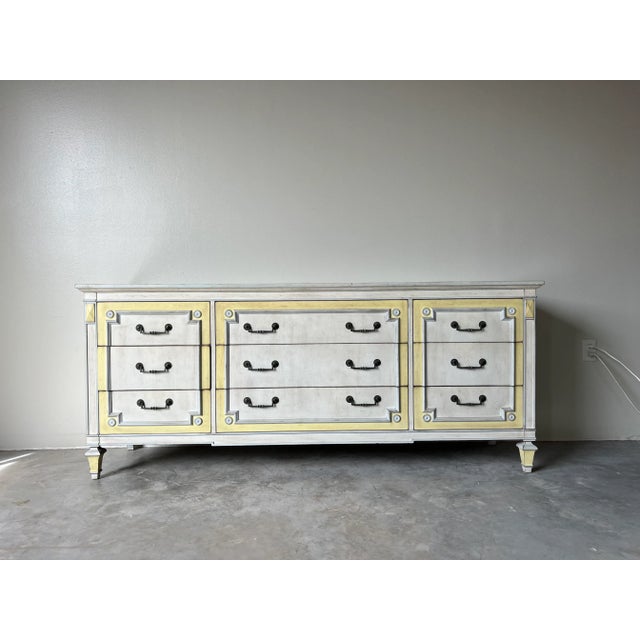 A handsome Vintage American-crafted French provincial Louis XVI -style credenza or dresser by JOHN WIDDICOMB of Grand...