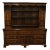 Frouvailles Inc. Solid Walnut Rustic Early American Style 81" Triple Door Dresser W. Welsh Cupboard Hutch Top For Sale