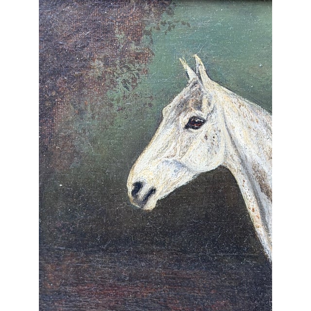 Grisette Grey Mare Equestrian Oil Painting Dated 1925 Painted From Life at Nantwich With Links to the Grosvenor Sporting Sphere and Cheshire Hunt For Sale - Image 13 of 18