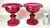 Pair of 19th Century Victorian Cranberry Glass Pedestal Bowl Compotes For Sale - Image 9 of 9