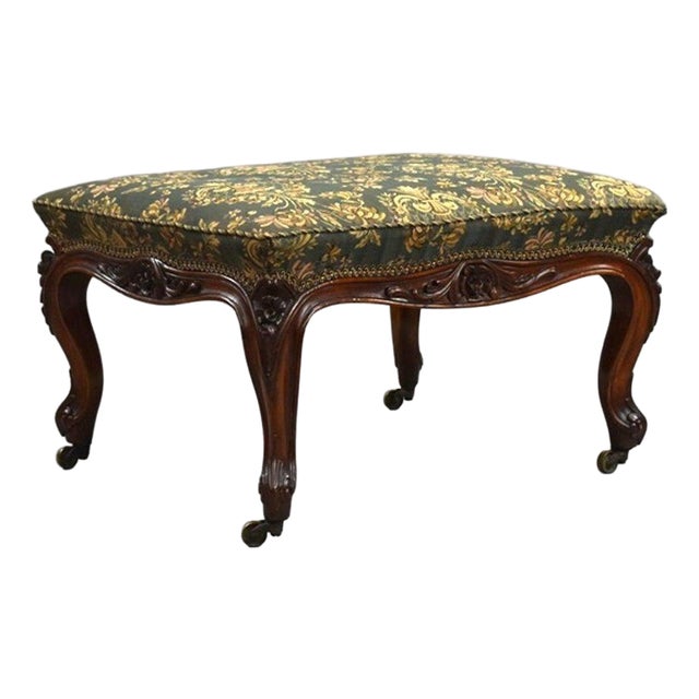 Victorian Upholstered Ottoman, 1890s For Sale