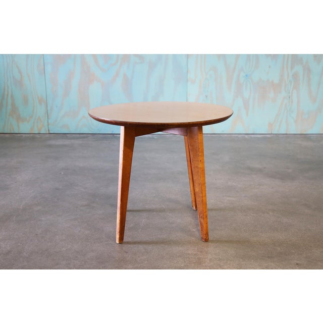 1950s Mid Century Modern 1950s Jens Risom Style Birch Table With Splay Legs For Sale - Image 5 of 10