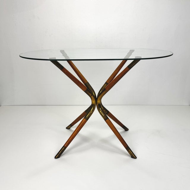 Mid-Century Modern Brass & Glass Coffee Table from Cesare Lacca, Italy, 1950s For Sale - Image 9 of 9