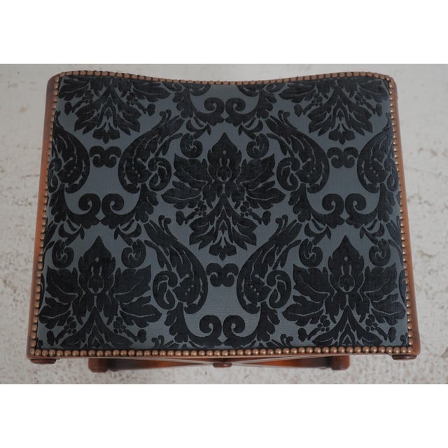 Pair Regency Style X Design Mahogany Benches For Sale - Image 4 of 13