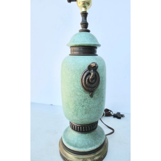 Vintage 1930s Ceramic Egyptian Cobra Lamp For Sale - Image 10 of 11