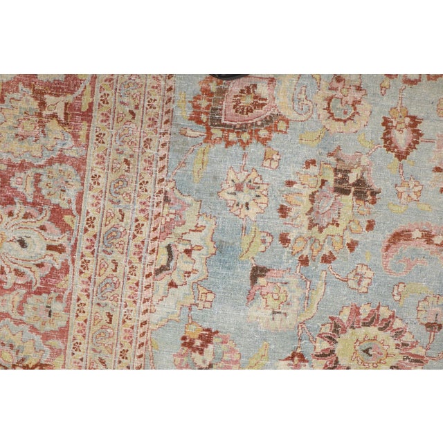 Early 20th Century Blue Persian Meshed Rug - 10'2" x 15'8" For Sale - Image 9 of 10