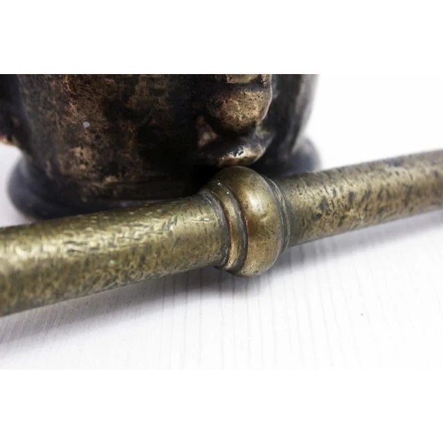 Mortar & Pestle in Bronze, 17th Century, Set of 2 For Sale - Image 9 of 13