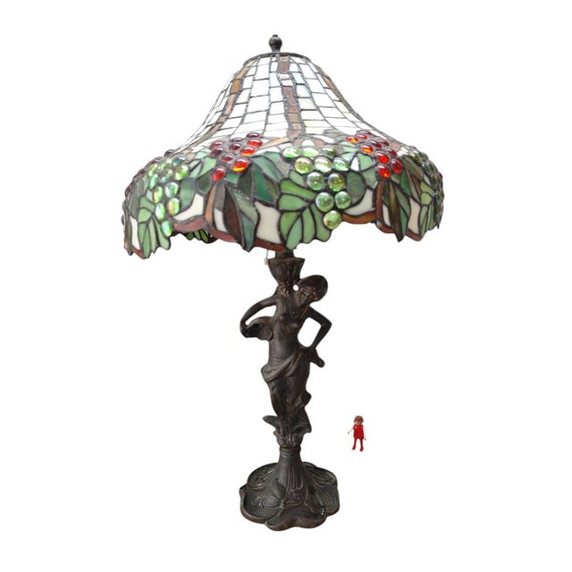 Vintage Art Nouveau Table Lamp, 1940s For Sale - Image 12 of 12