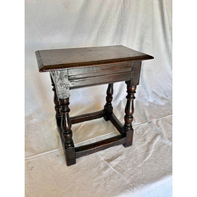 18th Century 18th Century English Oak Joint Stool For Sale - Image 5 of 12