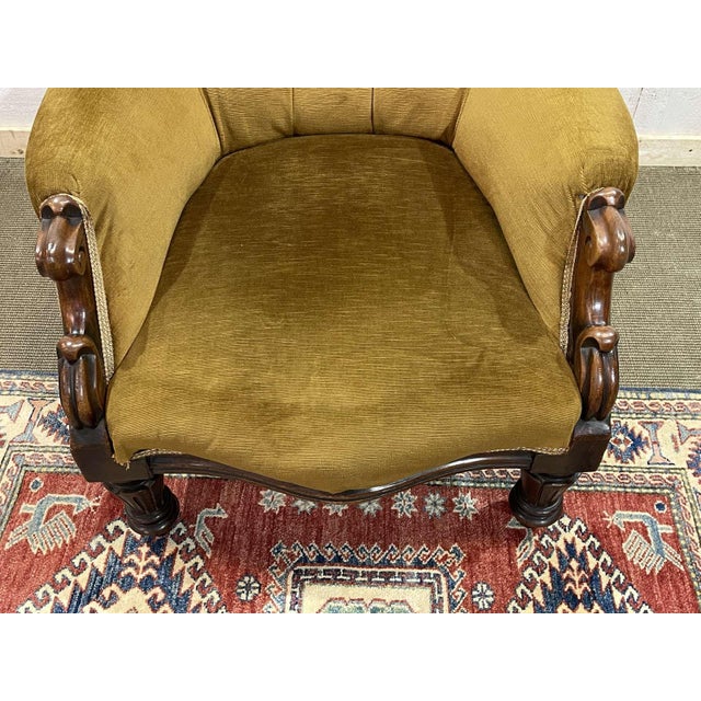 Brown 19th Century Victorian Armchair in Mahogany For Sale - Image 8 of 12