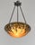 Charles Schneider - Le Verre Français A wonderful French art deco hanging fixture in wrought iron with a nice Schneider Le...