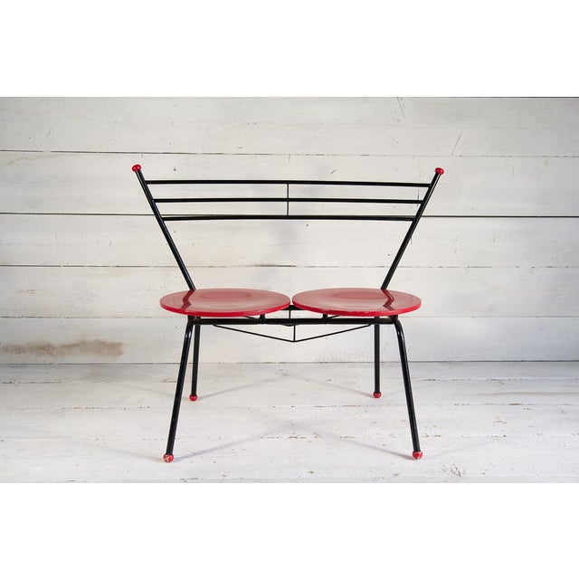 Space Age Double Seat Bench, 1960s For Sale - Image 14 of 15