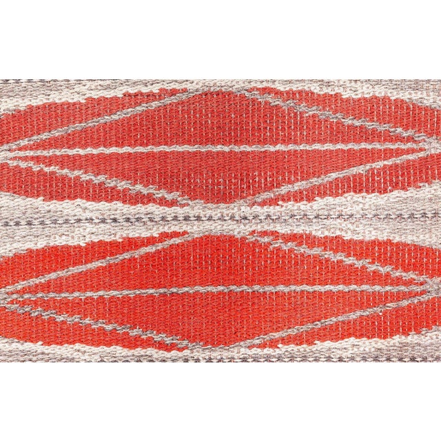 Vintage Double Sided Swedish Flat Weave Rug Doris Leslie Blau For Sale In New York - Image 6 of 9