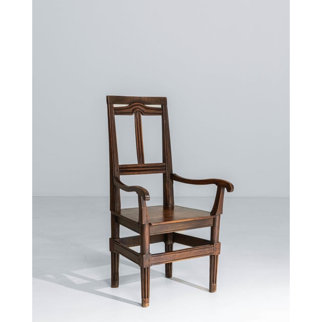 19th Century 19th Century French Neoclassical Walnut Armchair For Sale - Image 5 of 18