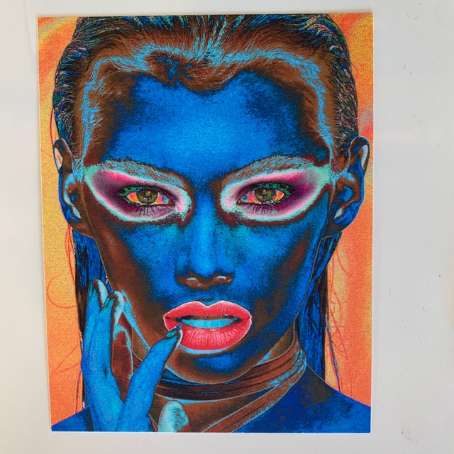 "Into the Blue" Contemporary Expressionist Portrait Photograph in Lucite For Sale - Image 13 of 13
