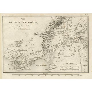 Ancient Athens and Piraeus Map from Ambroise Tardieu, 1825 For Sale