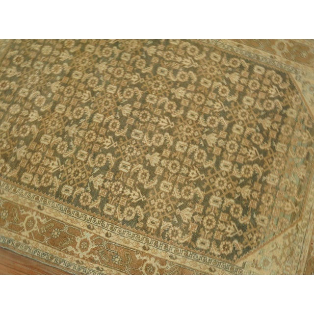 Zabihi Collection Persian Malayer Earth Color Accent Size Rug For Sale In New York - Image 6 of 7