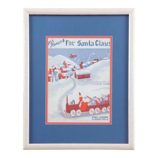 1939 Framed All Aboard for Santa Claus Sheet Music For Sale