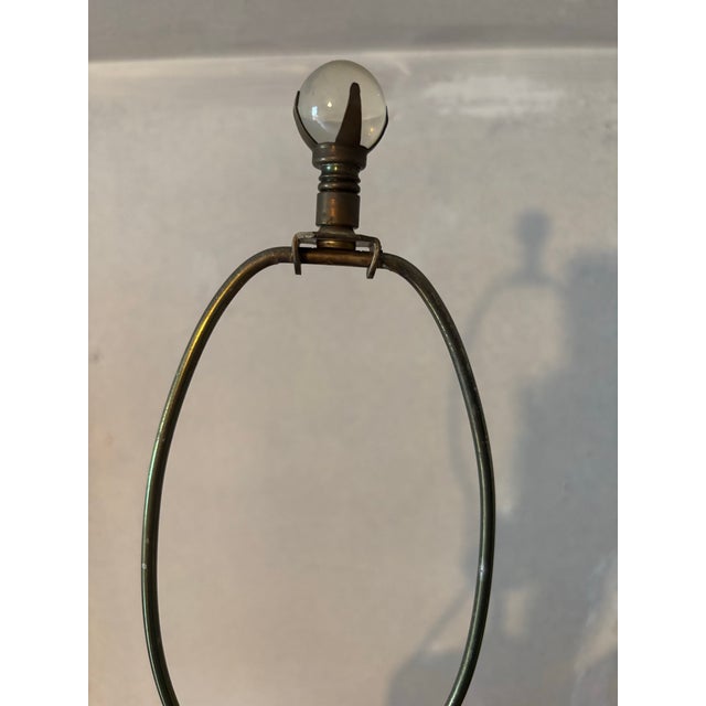 Glass Pair of 19th Century Milk Glass Base Electrified Oil Lamps For Sale - Image 7 of 9