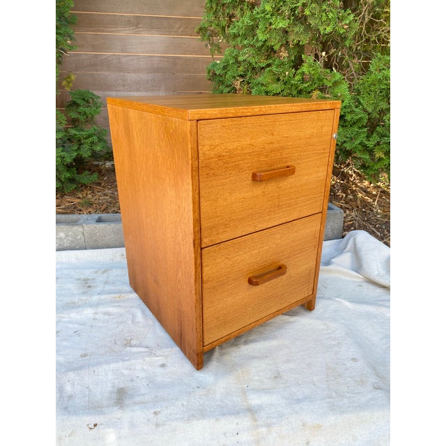 Streamline your home office with this classic Danish Modern two-drawer filing cabinet by Jesper Office. Crafted in...