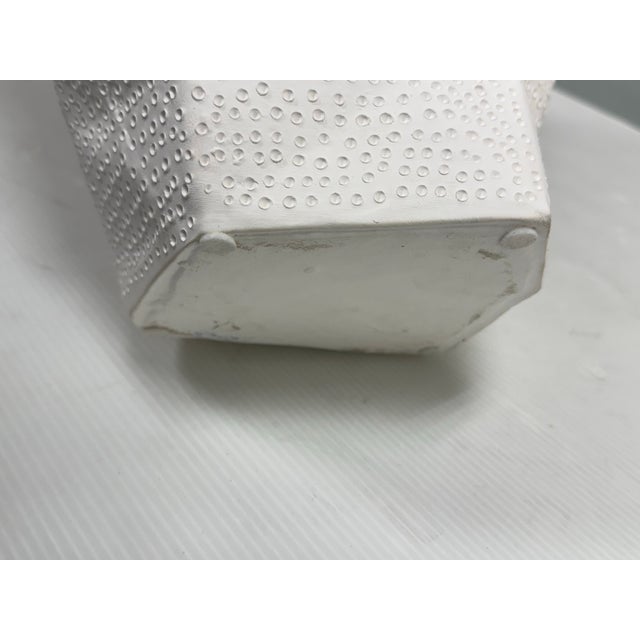 Anthem White Textured Ceramic Sculptural Vase For Sale - Image 12 of 12