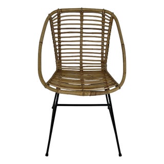 Vintage Wicker Rattan Chair, 1960s For Sale