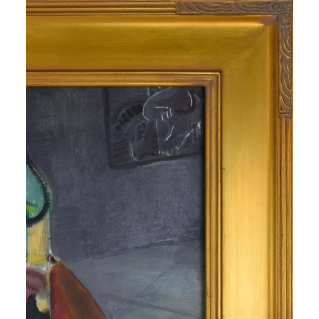 Vintage Mid Century Modernist Expressionist Still Life Oil Painting on Canvas For Sale In New York - Image 6 of 6