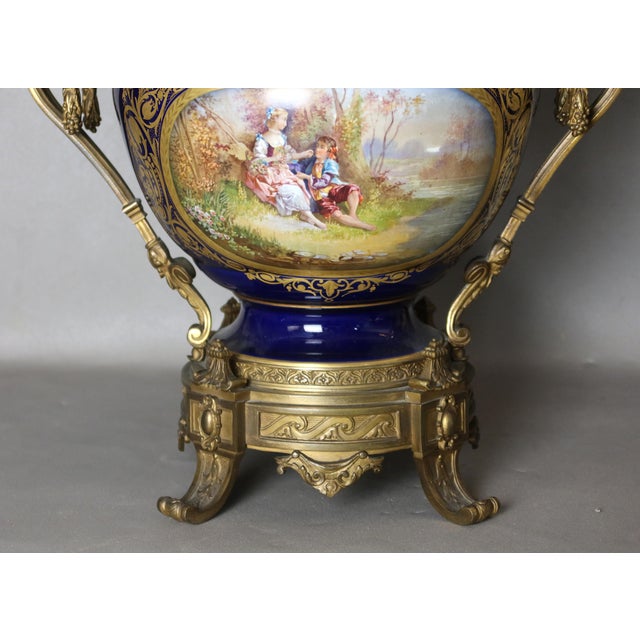 Large Sèvres Bowl Mounted in Bronze, 1800s For Sale - Image 9 of 14