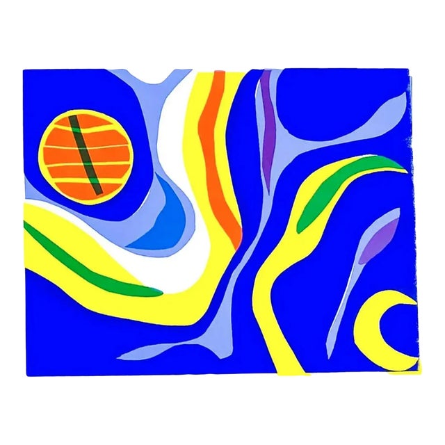 1970s Godfrey Leed Mid Century Serigraph For Sale