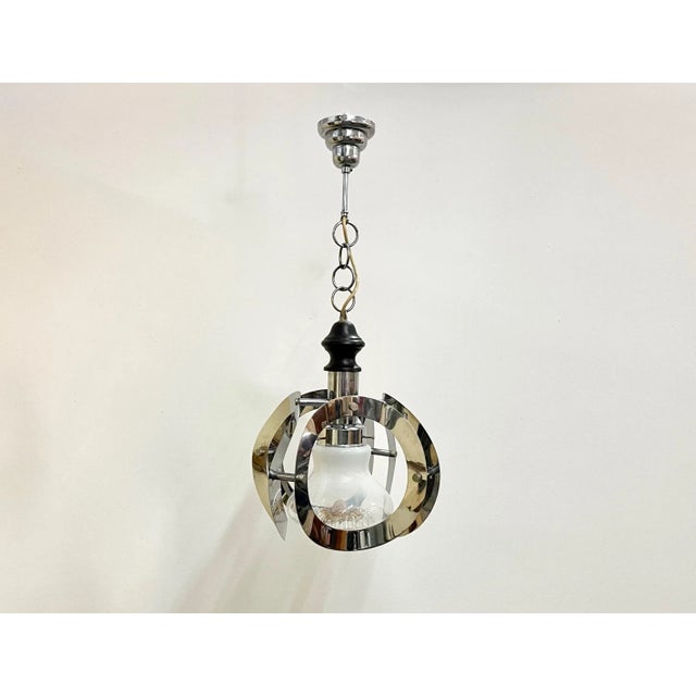 Italian Space Age Glass Ceiling Light from Mazzega, 1970s For Sale - Image 3 of 13