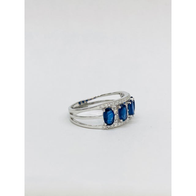 Bochic "Retro Vintage" Sapphire & Diamond 18K Gold & Eternity Cluster Ring For Sale - Image 18 of 18