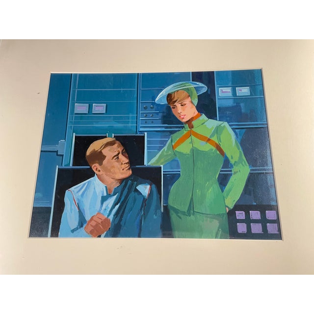 Mid-Century Modern Land of the Giants Concept Art Painting Irwin Allen 1960's Mid-Century Modern Space Age Pop Culture Sci-Fi Hollywood Television Movies Production Art For Sale - Image 3 of 3