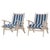French Riviera Style Wooden Relax Chairs, Set of 2 For Sale - Image 17 of 17