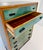 Italian Chest of Drawers in Emerald Green Parchment and Walnut with Black Details, 1950s For Sale - Image 13 of 15