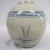 Early Chinese pottery brush pot with iconic blue and white design. In excellent condition, with crackle glaze. It measures...