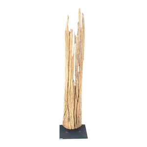 Antique Driftwood On Metal Stand
