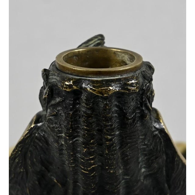 Inkwell in Double Patina Bronze, Late 19th Century For Sale - Image 12 of 18