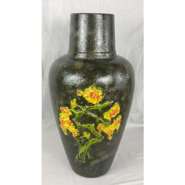 Large Mid Century West Germany Ceramic Vase or Centerpiece For Sale - Image 4 of 7