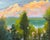 Lake Forest Through the Trees, Original Oil Painting by Julia Lawing For Sale