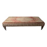 1950s Vintage Turkish Rug Bench For Sale