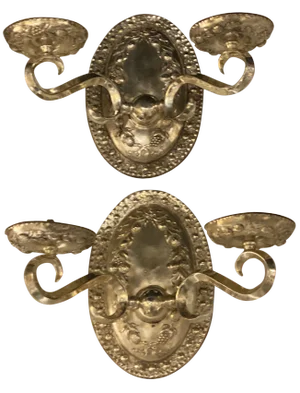 1920’s Caldwell Silver Plated Sconces - a Pair