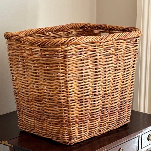 Vintage French-Style Storage / Kindling Basket For Sale - Image 4 of 11