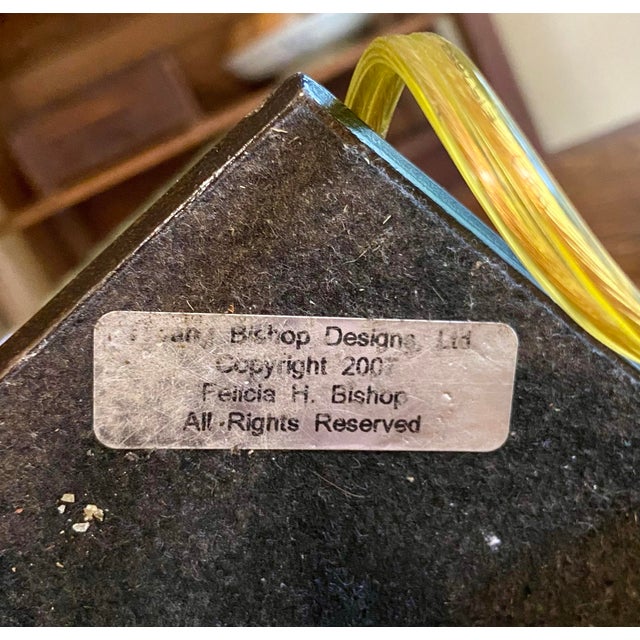 Chinese Hand Carved Pottery Table Lamp by Hwang Bishop For Sale - Image 10 of 10