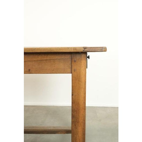 Large Antique French Farmhouse Dining Table in Oak, Early 1800s For Sale - Image 10 of 15