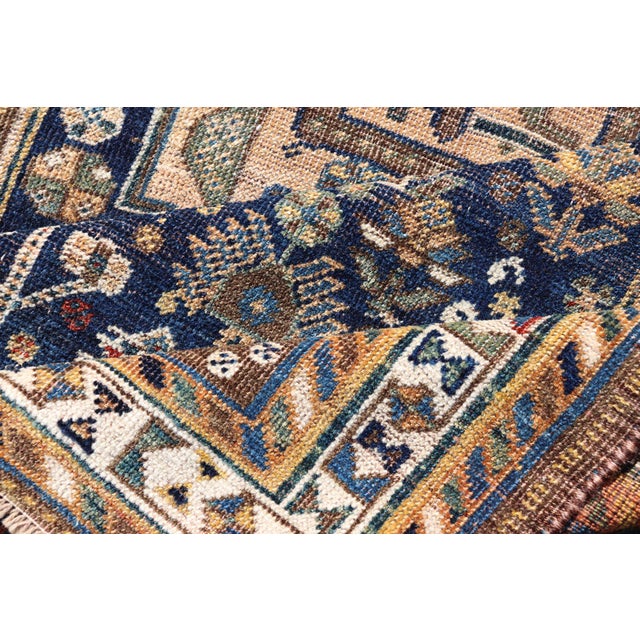 Antique Persian Shiraz Rug With Rich Tribal Motifs and Medallion 3'6 X 5'4 For Sale - Image 10 of 11