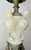 Large Antique Ornate Hand Carved Figural Alabaster Cast Iron Electric Table Lamp For Sale - Image 11 of 13
