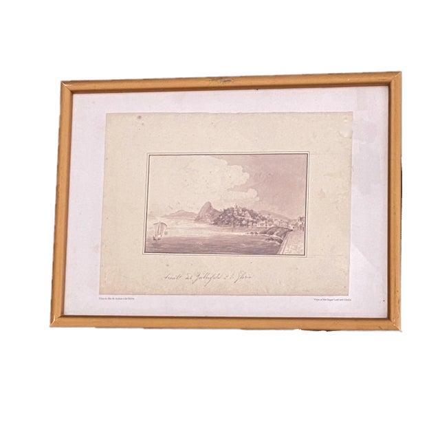 Superb landscape Print Labeled View of the sugar loaf and gloria, Rio de Janeiro" this fascinating print from the 19th...