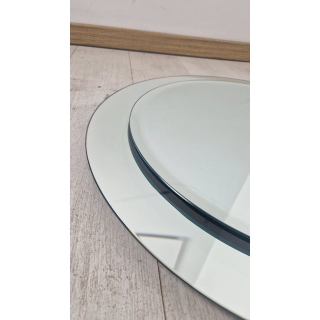 Wood Mirror Turin Three Glasses from Cristal Art , 1970s For Sale - Image 7 of 10