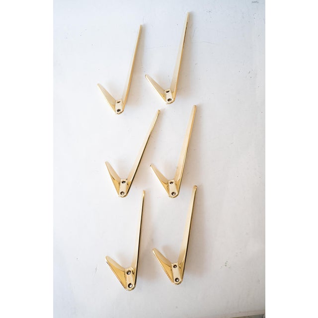 Metal Asymetric Wall Hooks by Hertha Baller, Austria, 1950s, Set of 6 For Sale - Image 7 of 7