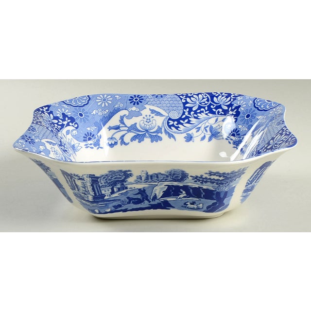 Spode Blue Italian 9" Square Serving Bowl Chairish